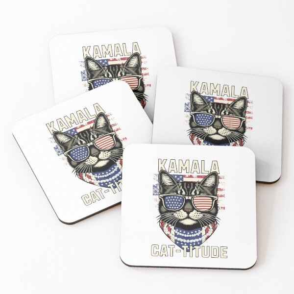 Item preview, Kamal Harris Cat-titude 2024 US Elections Campaign designed and sold by Winarrts.