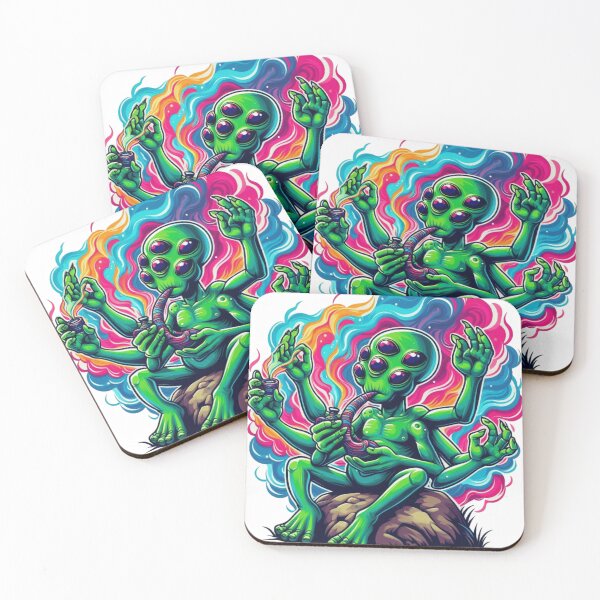 Item preview, alien smoking weed cute  designed and sold by Shop2s.