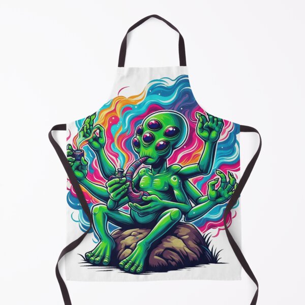 Item preview, alien smoking weed cute designed and sold by Shop2s.