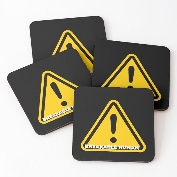 Item preview, Caution! Breakable Human Warning- Safety in Public and Awareness - Customizable designed and sold by ZebraKnees.