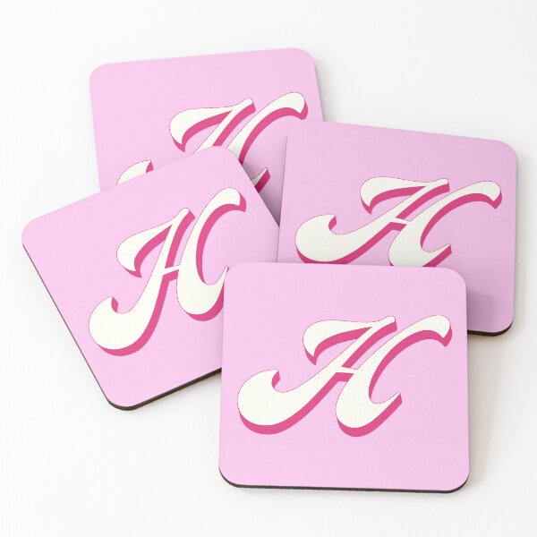 Item preview, H Letter Initial Monogram Retro Pink  designed and sold by Serendipity Studios.