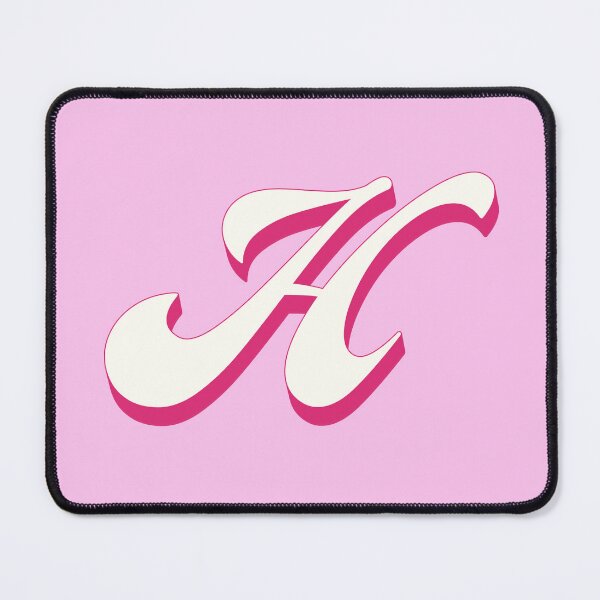 Item preview, H Letter Initial Monogram Retro Pink  designed and sold by Serendipity Studios.
