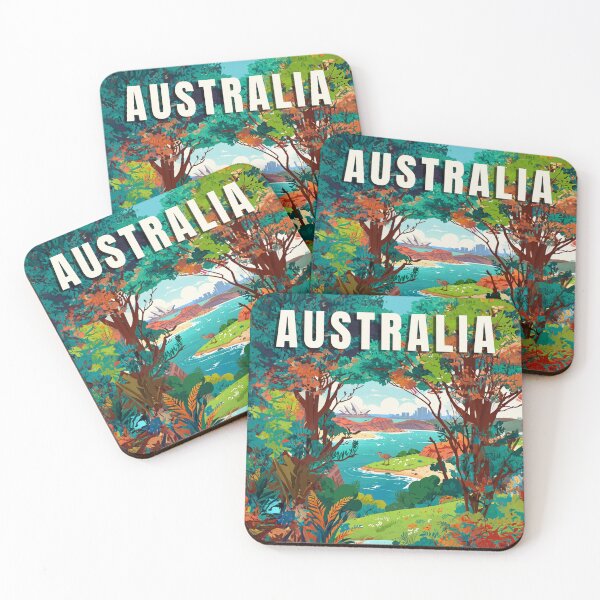 Item preview, Australia lovers landscape design illustration nature designed and sold by La Loca.