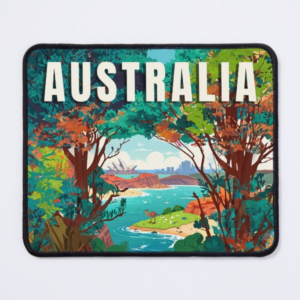 Item preview, Australia lovers landscape design illustration nature designed and sold by La Loca.