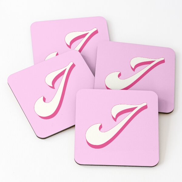Item preview, I Letter Initial Monogram Retro Pink  designed and sold by Serendipity Studios.