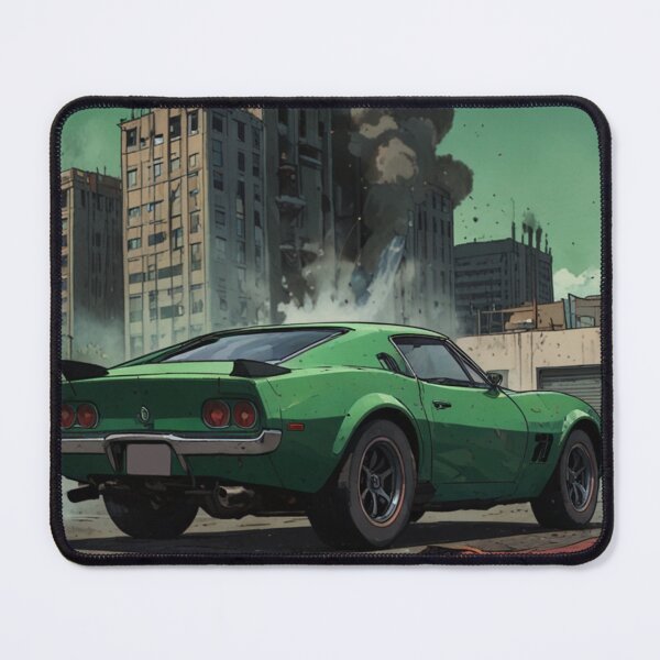 Item preview, Green car in the ruins of a city designed and sold by JohnChocolate.