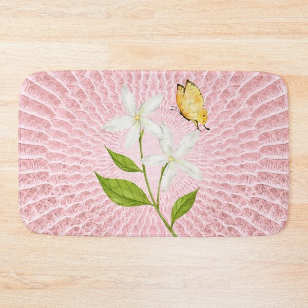 Item preview, White Petal Flower and Yellow Butterfly designed and sold by WhiteSoftPetals.