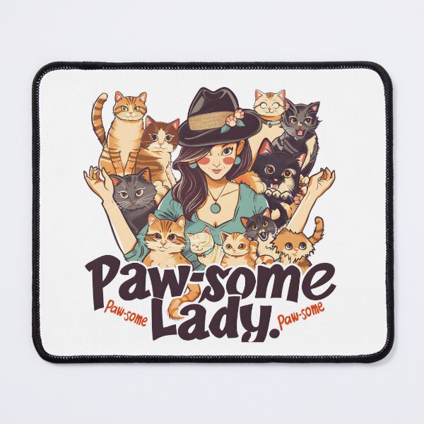 Item preview, Paw-some Lady Wordplay Cat Lover Lady Cat Rescue Awesome designed and sold by scooterbaby.