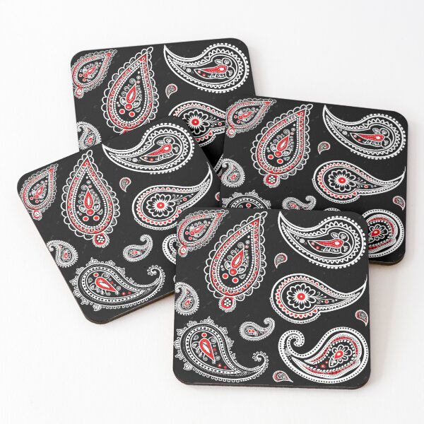 Item preview, Paisley pattern Black/Red designed and sold by UZRWRLD .
