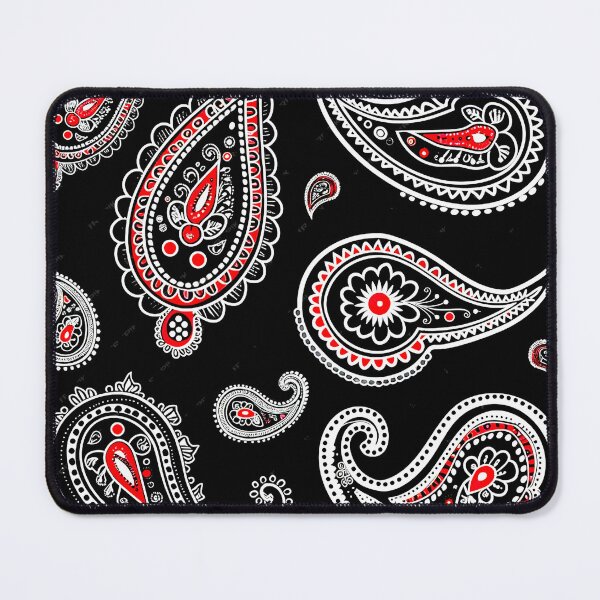 Item preview, Paisley pattern Black/Red designed and sold by UZRWRLD .