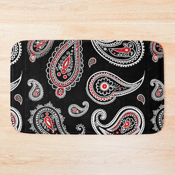 Item preview, Paisley pattern Black/Red designed and sold by UZRWRLD .