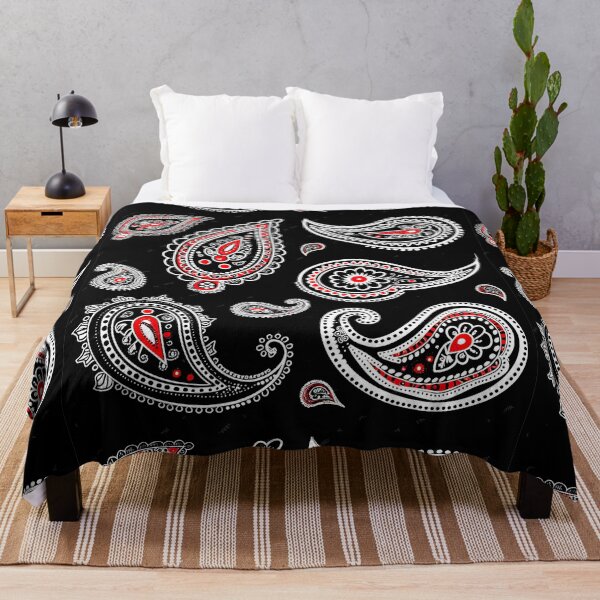 Item preview, Paisley pattern Black/Red designed and sold by UZRWRLD .