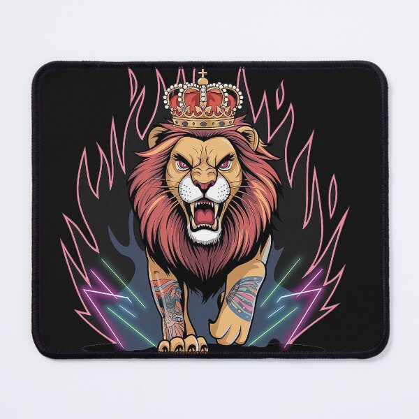 Item preview,  Lion In Flames Sticker  designed and sold by Design Den.