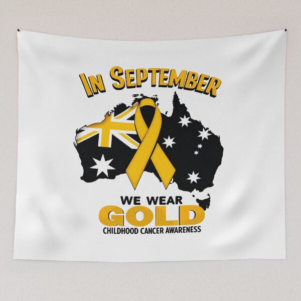 Item preview, Childhood Cancer Awareness Gold Ribbon Australia Map designed and sold by Mosaic-97.