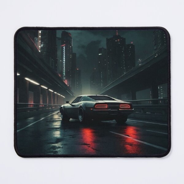 Item preview, Car traveling down a highway in a city set to the backdrop of a gritty noir scene 2 designed and sold by JohnChocolate.