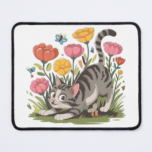 Item preview, Sneaky Cat in a Blooming Garden designed and sold by EclipseArtworks.