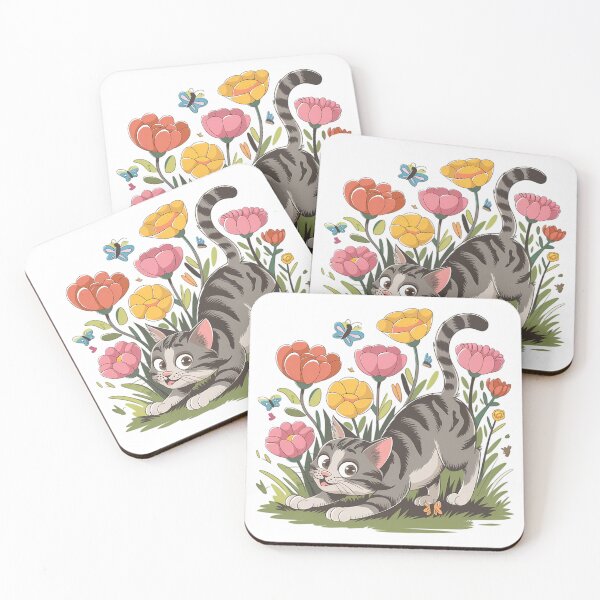 Item preview, Sneaky Cat in a Blooming Garden designed and sold by EclipseArtworks.