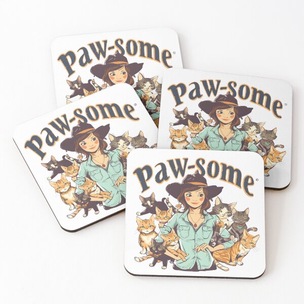 Item preview, Paw-some Lady Wordplay Cat Lover Lady Cat Rescue Awesome Forever Home designed and sold by scooterbaby.