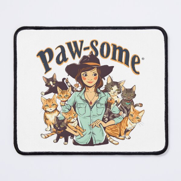 Item preview, Paw-some Lady Wordplay Cat Lover Lady Cat Rescue Awesome Forever Home designed and sold by scooterbaby.