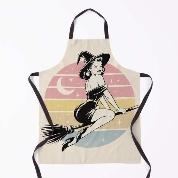 Item preview, Retro Witch on Broomstick designed and sold by RedTamah.