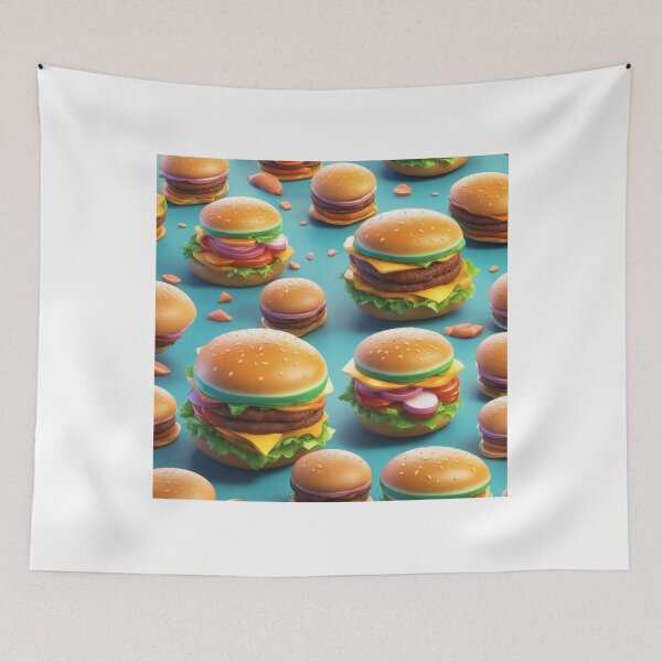 Item preview, Burger Food Floating Cartoon Vector Icon Illustration designed and sold by hjian8219.
