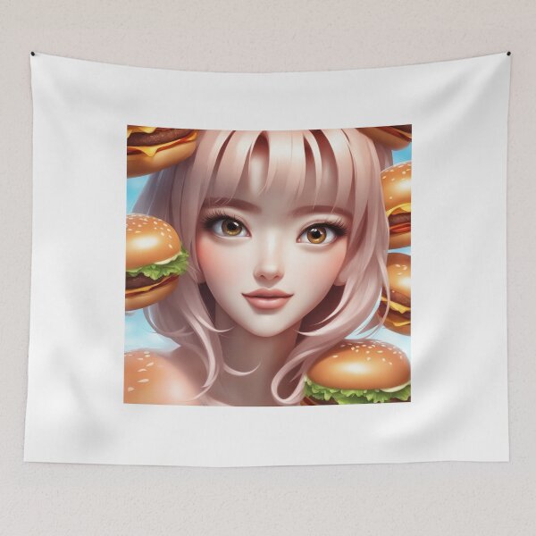Item preview, Burger Food Floating Cartoon Vector Icon Illustration designed and sold by hjian8219.