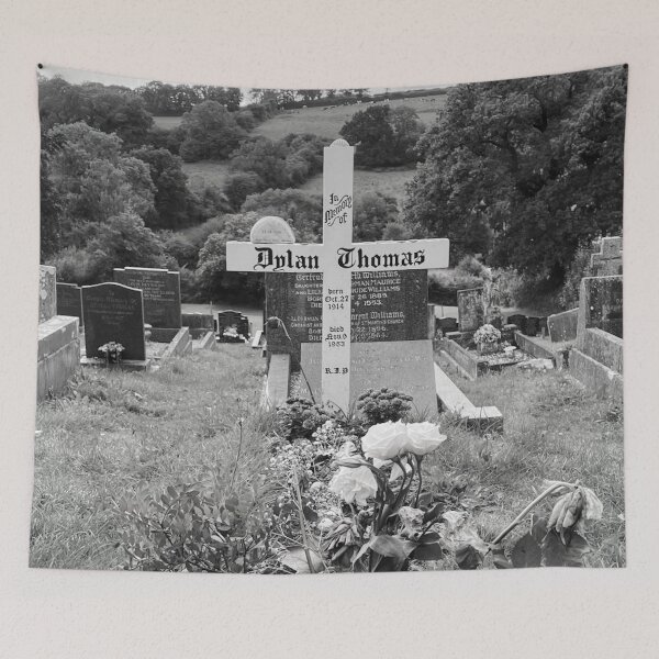Item preview, Dylan Thomas' Grave, Laugharne, Carmarthenshire designed and sold by WondersOfWales.