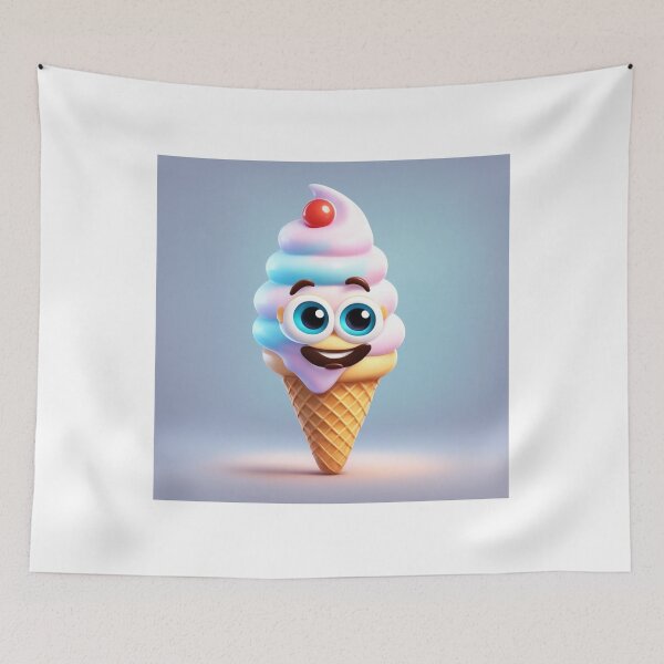 Item preview, Ice Cream Cone Floating Cartoon Vector Icon Illustration designed and sold by hjian8219.