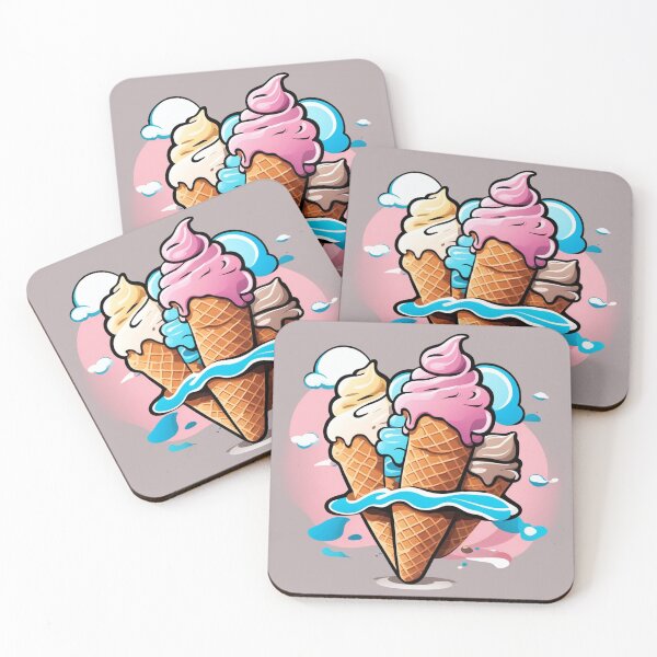 Item preview, Ice Cream Cone Floating Cartoon Vector Icon Illustration designed and sold by hjian8219.