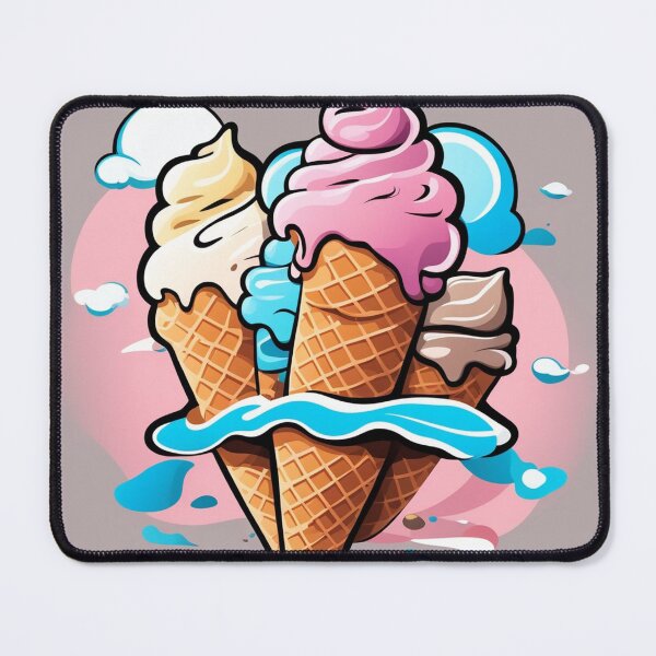 Item preview, Ice Cream Cone Floating Cartoon Vector Icon Illustration designed and sold by hjian8219.