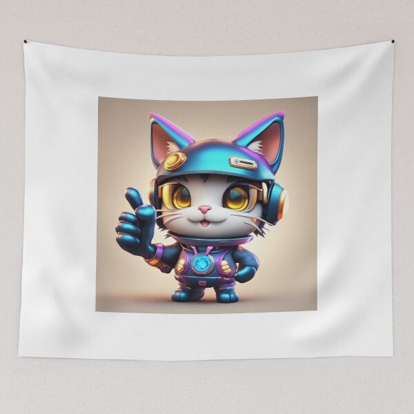 Item preview, Cute Cat Gaming Thumbs Up Cartoon Vector Icon Illustration designed and sold by hjian8219.