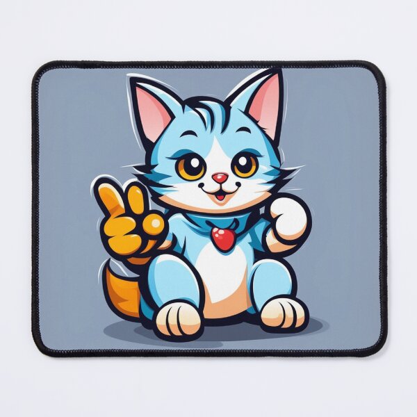 Item preview, Cute Cat Gaming Thumbs Up Cartoon Vector Icon Illustration designed and sold by hjian8219.