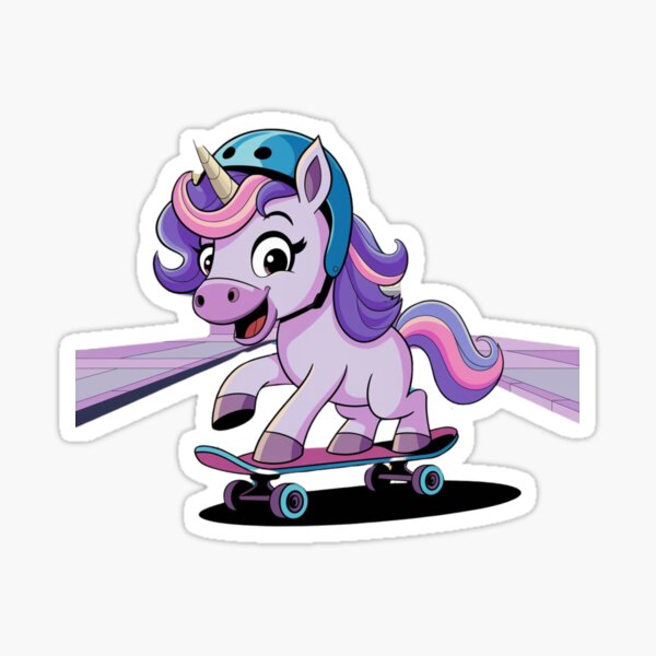 Item preview, Unicorn on a Skateboard designed and sold by EpicSagas.