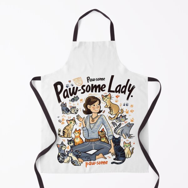 Item preview, Paw-some Lady Wordplay Awesome Cat Lover Lady Cat Rescue designed and sold by scooterbaby.