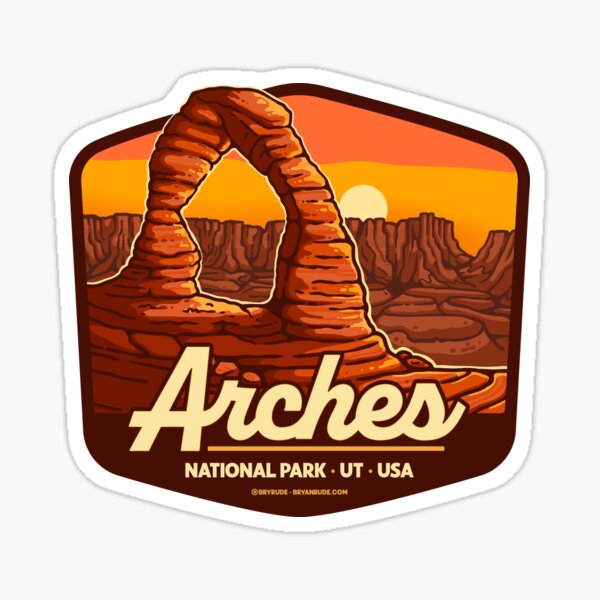 Item preview, Arches National Park Utah Badge designed and sold by bryrude.