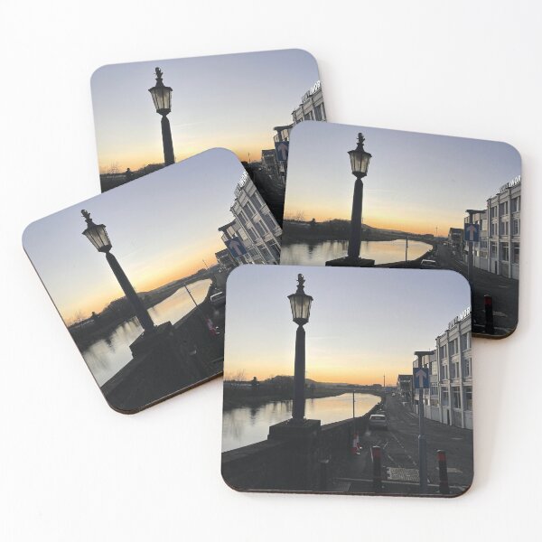 Item preview, Sunset over Carmarthen Quay designed and sold by WondersOfWales.