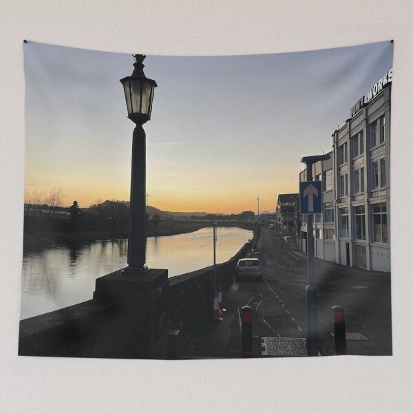 Item preview, Sunset over Carmarthen Quay designed and sold by WondersOfWales.
