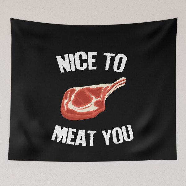 Item preview, Nice to Meat You Keto Carnivore Paleo designed and sold by Clara Hollins.
