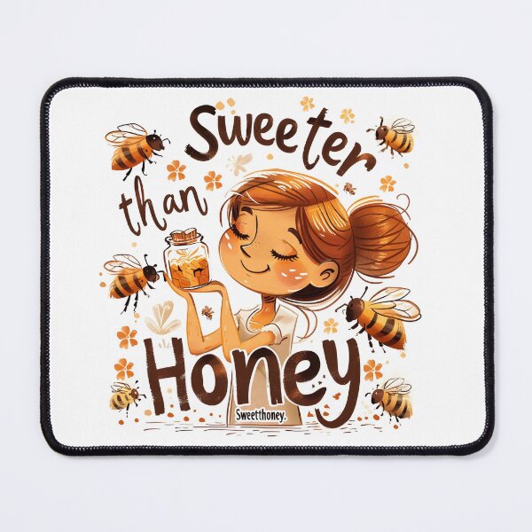 Item preview, Sweeter Than Honey Smiling Girl Happy Honey Bees and Flowers designed and sold by scooterbaby.