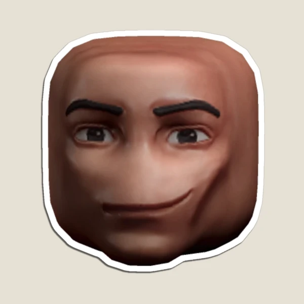 roblox man face sticker Magnet
