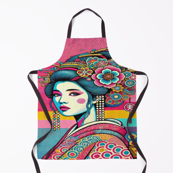 Artikelvorschau, Lebendiges Ukiyo-e Pop Art Geisha-Porträt von Sakura Kawaii Studio entworfen und verkauft von SakuraJapanArt.