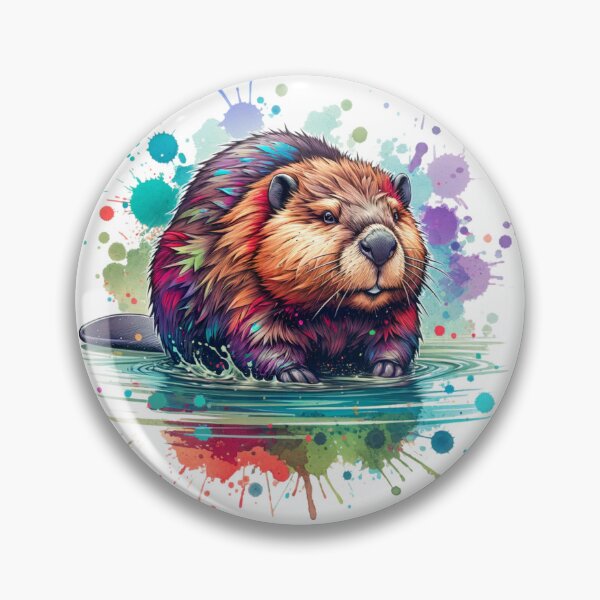 Item preview, Beaver watercolor designed and sold by Catherine Harrison.