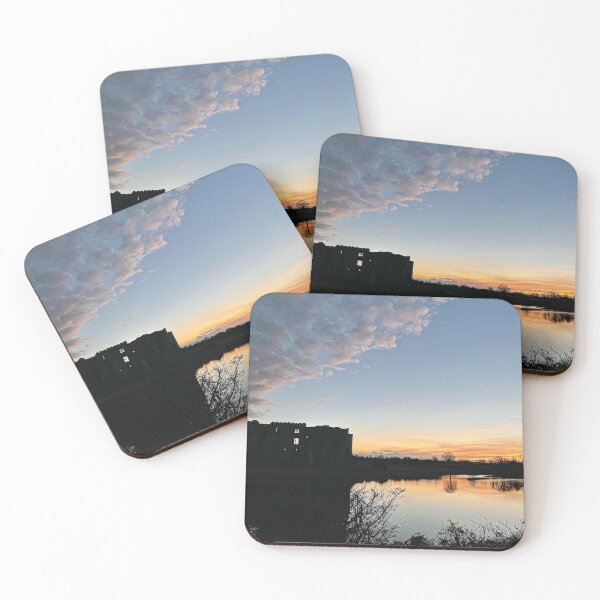 Item preview, Carew Castle and Carew Millpond at dusk designed and sold by WondersOfWales.
