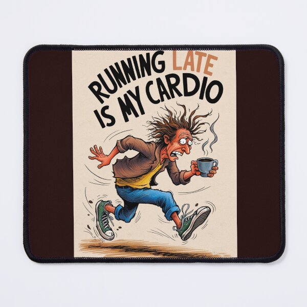 Item preview, Running late is my cardio! designed and sold by Shuvojyoti.