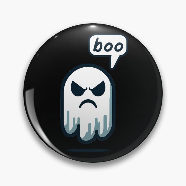 Item preview, Disapproving Ghost: Boo! Drawing of an unhappy ghost. designed and sold by EdgyEdgeArt.