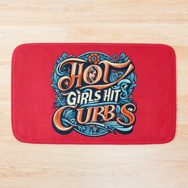 Item preview, Hot Girls Hit Curbs, typography designed and sold by maxmaj.