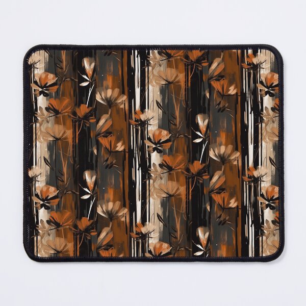 Item preview, Brown and black minimalist floral pattern designed and sold by kusamono-art.