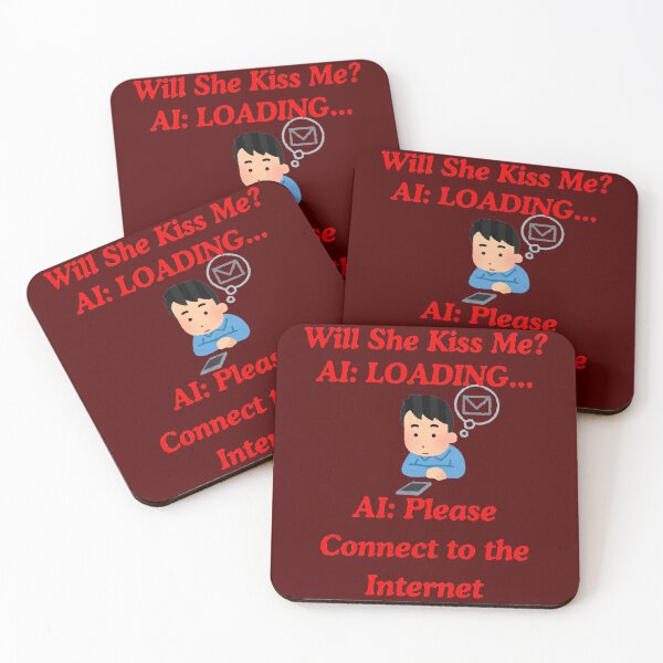 Item preview, Funny AI Will She Kiss Me? designed and sold by MooriNjogu.