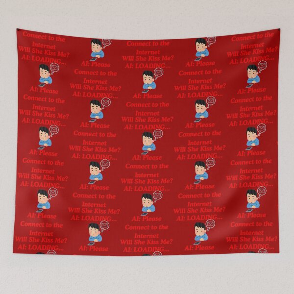 Item preview, Funny AI Will She Kiss Me? designed and sold by MooriNjogu.