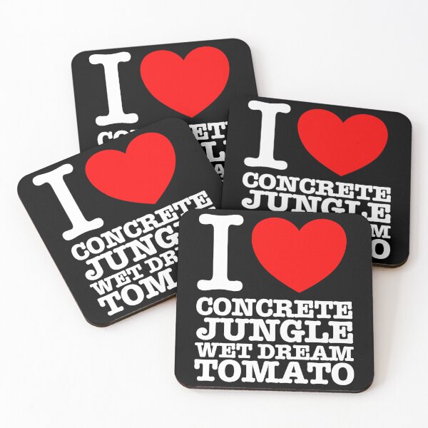 Aperçu de l'œuvre I LOVE CONCRETE JUNGLE WET DREAM TOMATO (BLK) créée et vendue par acquiesce13.